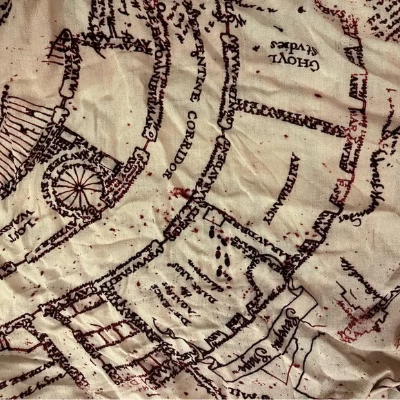 Harry Potter The Marauder’s Map Licensed Scarf Universal Studios - Picture 4 of 6